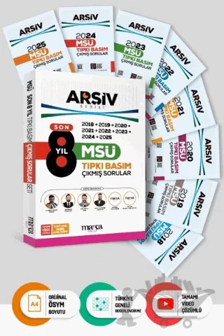 Son 8 Yıl MSÜ Arşiv Serisi Tıpkı Basım Fasikül Fasikül Çıkmış Sorular Tamamı Video Çözümlü – Kolektif – Marka Yayınları kitap kapağı
