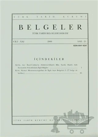 Türk Tarih Belgeleri Dergisi Sayı: 25 Cilt: 21 – Türk Tarih Kurumu Yayınları kitap kapağı