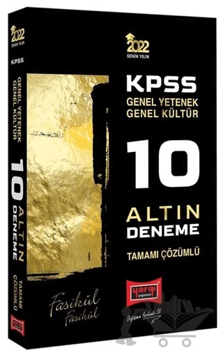 2022 KPSS GY GK Tamamı Çözümlü 10 Altın Deneme – Kolektif – Yargı Yayınevi kitap kapağı
