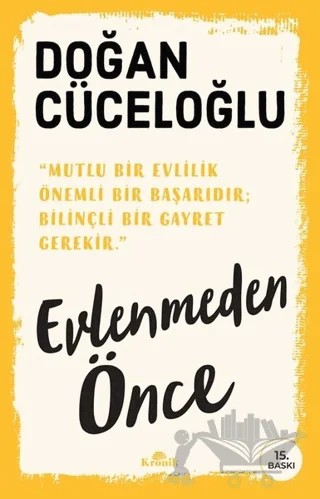 Evlenmeden Önce – Doğan Cüceloğlu – Kronik Kitap kitap kapağı
