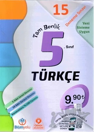 5. Sınıf Türkçe Tam Benlik 15 Deneme Sınavı – Kolektif – Bilimyolu Yayıncılık kitap kapağı