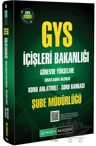 GYS İçişleri Bakanlığı Görevde Yükselme Sınavlarına Hazırlık Konu Anlatımlı Soru Bankası Şube Müdürlüğü – Kolektif – Pegem Akademi Yayıncılık kitap kapağı