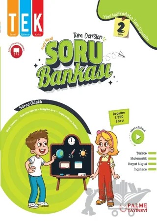 2. Sınıf Tek Tüm Dersler Yeni Nesil Soru Bankası – Gülay Serttürk, Arzuhan Alparslan, Veysel Kıdır, Erkan Baytar – Palme Yayınları kitap kapağı