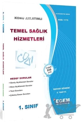 1. Sınıf Temel Sağlık Hizmetleri Bahar Dönemi Konu Anlatımlı Soru Bankası – Kolektif – Egem Eğitim Yayınları kitap kapağı