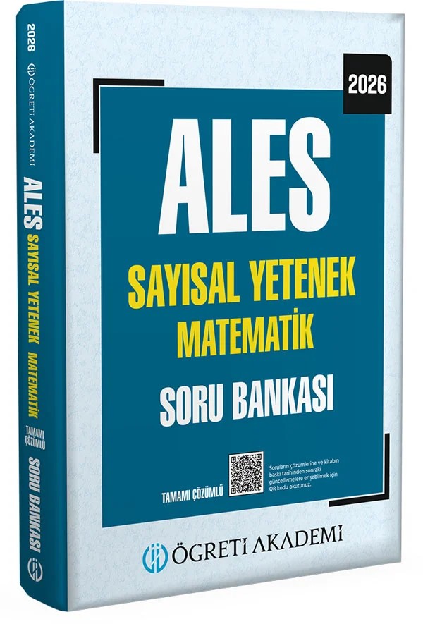 2026 ALES Sayısal Yetenek Matematik Tamamı Çözümlü Soru Bankası – Öğreti Akademi kitap kapağı