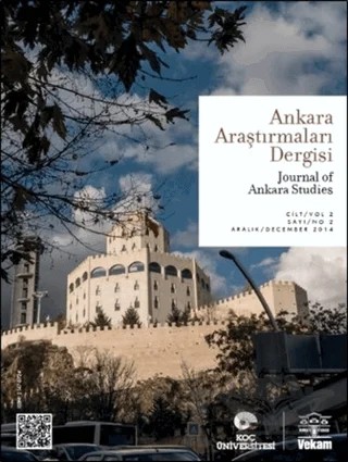Ankara Araştırmaları Dergisi Cilt: 2 Sayı: 2 / Journal of Ankara Studies – VEKAM (Koç Üniversitesi Vehbi Koç Ankara Araştırmaları Uygulama ve Araştırma Merkezi) kitap kapağı