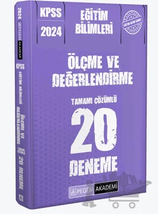 2024 KPSS Eğitim Bilimleri Ölçme ve Değerlendirme 20 Deneme – Kolektif – Pegem Akademi Yayıncılık kitap kapağı