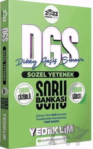2022 Prestij Serisi Dgs Sözel Yetenek Tamamı Çözümlü Soru Bankası – Kolektif – Yediiklim Yayınları kitap kapağı