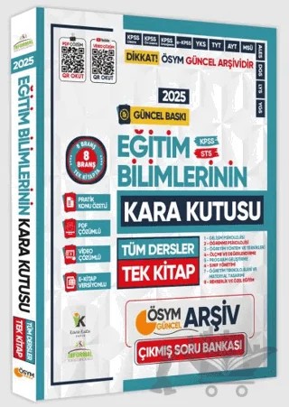 2025 KPSS Eğitim Bilimlerinin Kara Kutusu Tüm Dersler Tek Kitap Çözümlü Soru Bankası – Kolektif – Karakutu Yayın kitap kapağı