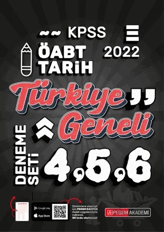 2022 KPSS ÖABT Tarih 4-5-6 (3'lü Deneme) – Kolektif – Pegem Akademi Yayıncılık kitap kapağı