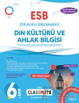 6. Sınıf Classmate Din Kültürü ve Ahlak Bilgisi Etkinlikli Soru Bankası – Kolektif – Okyanus Yayınları kitap kapağı