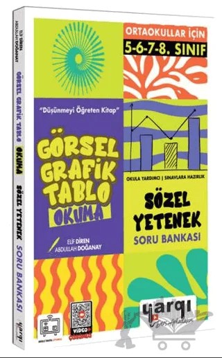 Ortaokullar İçin Görsel Grafik Tablo Okuma Sözel Yetenek Soru Bankası – Kolektif – Yargı Yayınevi kitap kapağı