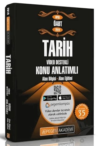 2019 KPSS ÖABT Tarih Video Destekli Konu Anlatımlı – Kolektif – Pegem Akademi Yayıncılık kitap kapağı