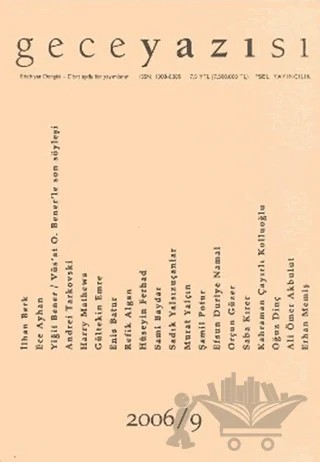 Geceyazısı 2006 - 9 – Sel Yayıncılık kitap kapağı