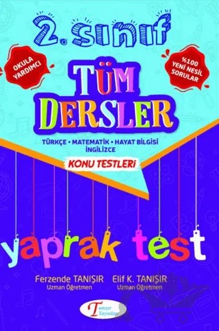 2. Sınıf Tüm Dersler Konu Testleri Test – Elif K. Tanışır, Ferzende Tanışır – Tanışır Yayınları kitap kapağı