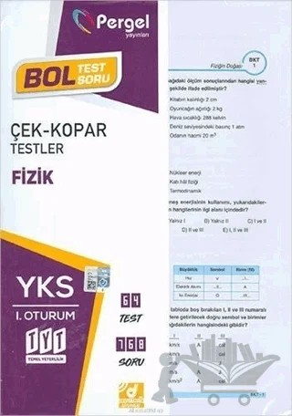 TYT Birinci Oturum Fizik Yaprak Test – Kolektif – Pergel Yayınları kitap kapağı
