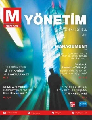 YÖNETİM - Management – Thomas S. Bateman, Scott A. Snell, McGrawHill – Nobel Akademik Yayıncılık kitap kapağı