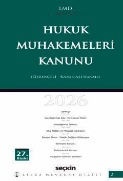 Libra Mevzuat DizisiHukuk Muhakemeleri Kanunu / LMD–2 (Gerekçeli – Karşılaştırmalı) – Mutlu Dinç, Çilem Bahadır – Seçkin Yayıncılık kitap kapağı