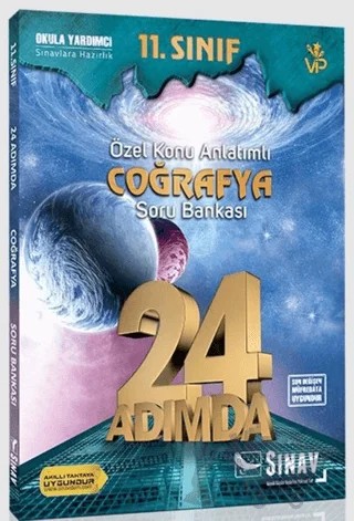 24 Adımda 11. Sınıf Özel Konu Anlatımlı Coğrafya Soru Bankası – Kolektif – Sınav Yayınları kitap kapağı