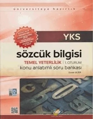 YKS-TYT Sözcük Bilgisi Konu Anlatımlı Soru Bankası 1. Oturum – Durak Gezer – Fdd Yayınları kitap kapağı
