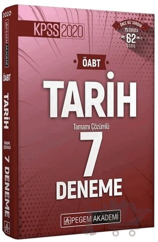 2020 KPSS ÖABT Tarih Tamamı Çözümlü 7 Deneme (İadesiz) – Kolektif – Pegem Akademi Yayıncılık kitap kapağı