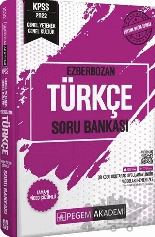 2022 KPSS Genel Yetenek Genel Kültür Ezberbozan Türkçe Soru Bankası – Kolektif – Pegem Akademi Yayıncılık kitap kapağı