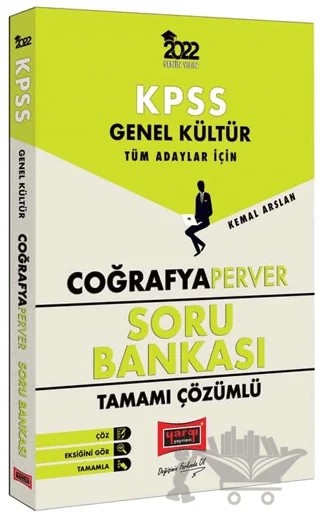 2022 KPSS Genel Kültür Tüm Adaylar İçin Coğrafya Perver Tamamı Çözümlü Soru Bankası – Kemal Arslan – Yargı Yayınevi kitap kapağı