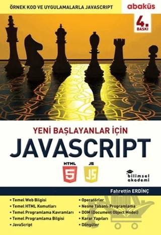 Yeni Başlayanlar İçin Javascript – Fahrettin Erdinç – Abaküs Kitap kitap kapağı