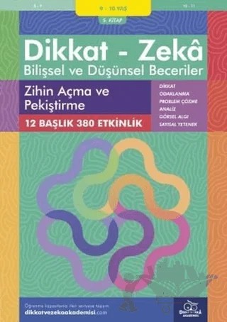 9-10 Yaş Dikkat - Zeka Bilişsel ve Düşünsel Beceriler 5. Kitap - Zihin Açma ve Pekiştirme – Alison Primrose – Dikkat ve Zeka Akademisi Yayınları kitap kapağı