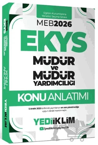 2026 MEB EKYS Müdür ve Müdür Yardımcılığı Konu Anlatımı – Kolektif – Yediiklim Yayınları kitap kapağı