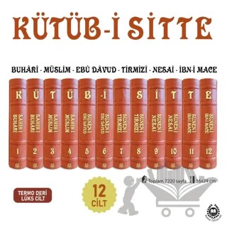 Kütüb-i Sitte - 6 Hadis Kitabının Tercümesi (12 Kitap Takım Termo Deri Lüx Cilt) – Kolektif – Bahar Yayınları kitap kapağı