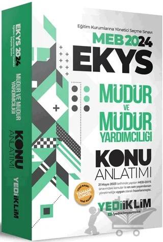 2024 MEB EKYS Müdür Ve Müdür Yardımcılığı Konu Anlatımı – Kolektif – Yediiklim Yayınları kitap kapağı