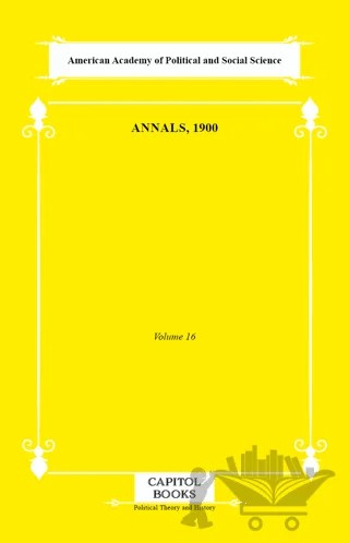 Annals, 1900 – American Academy of Political and Social Science – Capitol Books kitap kapağı