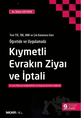 Kıymetli Evrakın Ziyaı ve İptali – Özkan Gültekin – Seçkin Yayıncılık kitap kapağı