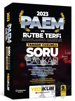 2023 PAEM ve Rütbe Terfi Sınavlarına Hazırlık Tamamı Çözümlü Soru Bankası – Kolektif – Yediiklim Yayınları kitap kapağı