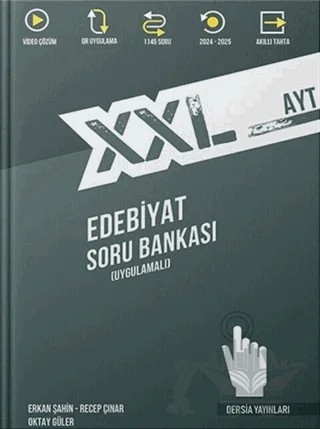 AYT XXL Edebiyat Uygulamalı Soru Bankası – Erkan Şahin, Recep Çınar, Oktay Güler – Dersia Yayınları kitap kapağı