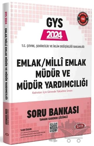 Çevre, Şehircilik ve İklim Değişikliği Bakanlığı Emlak - Milli Emlak Müdür ve Müdür Yardımcılığı Soru Bankası – Kolektif – Data Yayınları kitap kapağı