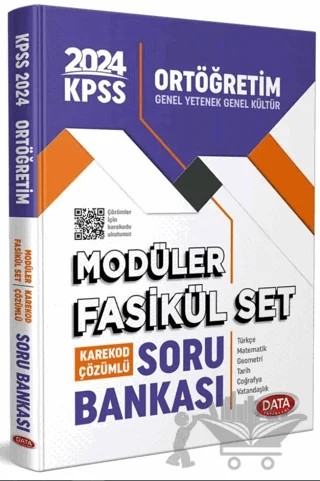 2024 KPSS Ortaöğretim Soru Bankası Modüler Fasikül Set Karekod Çözümlü – Kolektif – Data Yayınları kitap kapağı
