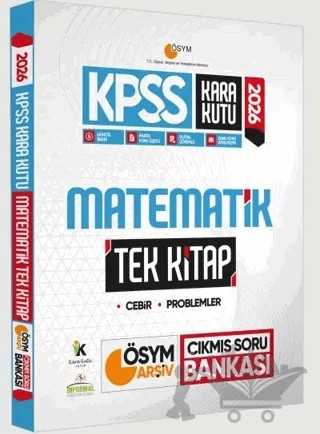 2026 KPSS Kara Kutu Matematik Tek Kitap ÖSYM Arşiv Çıkmış Soru Bankası Konu Özetli Dijital Çözümlü – Kolektif – Karakutu Yayın kitap kapağı