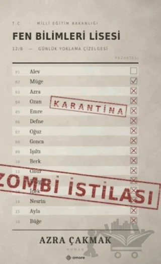 Zombi İstilası – Azra Çakmak – Amore Yayınevi kitap kapağı