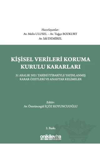 Kişisel Verileri Koruma Kurulu Kararları – Melis Ulusel, Tuğçe Bozkurt, İdil Demirel – On İki Levha Yayınları kitap kapağı