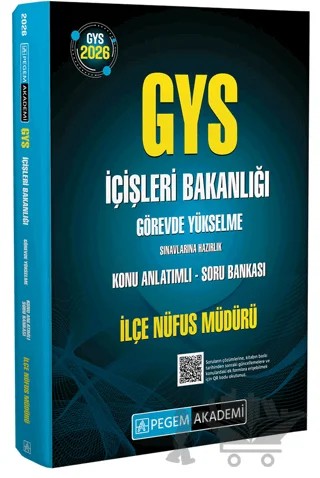 2026 İçişleri Bakanlığı Görevde Yükselme Sınavlarına Hazırlık İlçe Nüfus Müdürü Konu Anlatımlı Soru Bankası – Kolektif – Pegem Akademi Yayıncılık kitap kapağı
