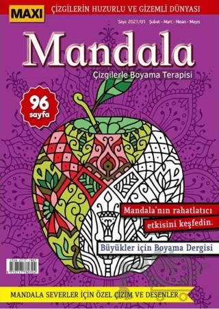 Maxi Mandala Çizgilerle Boyama Terapisi 3 – Kolektif – Maxi Yayıncılık kitap kapağı