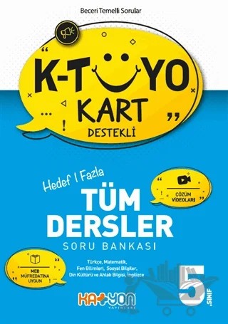 5. Sınıf K-Tüyo Kart Destekli Hedef Bir Fazla Tüm Dersler Soru Bankası – Kolektif – Katyon Yayınları kitap kapağı