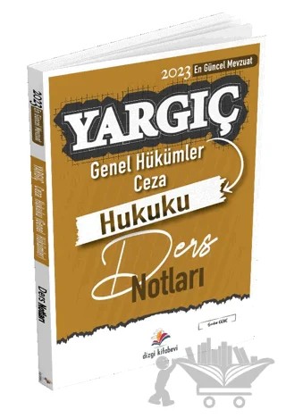 Yargıç Ceza Hukuku Genel Hükümler Ders Notları – Serdar Genç – Dizgi Kitap kitap kapağı