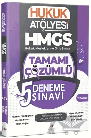 2026 Hukuk Atölyesi HMGS Hukuk Mesleklerine Giriş Sınavı Tamamı Çözümlü 5 Deneme Sınavı – Kolektif – Dizgi Kitap kitap kapağı