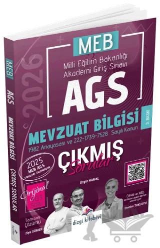 2026 MEB-AGS Mevzuat Bilgisi Çıkmış Sorular Çözümlü – Ziya Sümer, Özgür Hamal, Devrim Toklucu – Dizgi Kitap kitap kapağı