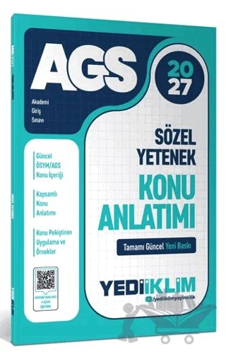 2027 MEB AGS Sözel Yetenek Konu Anlatımı – Kolektif – Yediiklim Yayınları kitap kapağı