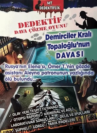 Dedektif Dava Çözme Oyunu - Demirciler Kralı Topaloğlu'nun Davası – Kollektif – MT Dedektiflik kitap kapağı
