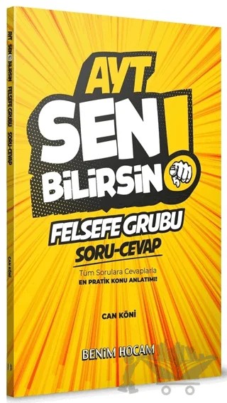YKS AYT Felsefe Grubu Sen Bilirsin Soru ve Cevap Kitabı – Can Köni – Benim Hocam Yayınları kitap kapağı